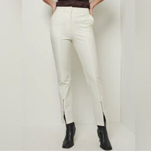 Derek Lam 10 Crosby Pants Van Zip Cuff Cropped Soft White Size 8